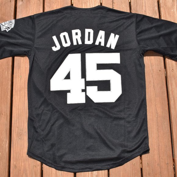 Chicago Other - New!! Michael Jordan Chicago White Sox Vintage Black Baseball Jersey Men's Small